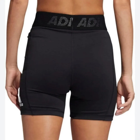 Adidas Women Techfit Badge Of Sport Short Tights GL0689 VOLLEYBALL SHORT - Picture 7 of 7